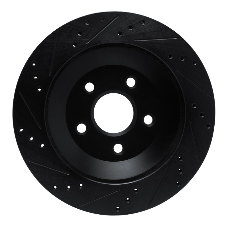 Ford Freestar Brake Rotor (1) - Rear Right - R1 Concepts - Drilled & Slotted - Black - `04-`07
